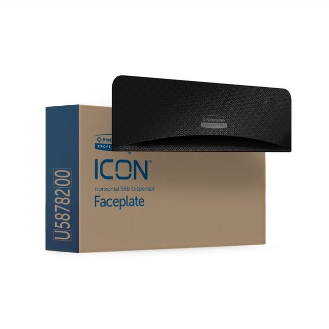 Kimberly-Clark Professional Kleenex / Scott / WypAll / Kimtech Faceplate Dispenser Bt 2 HRZ Black