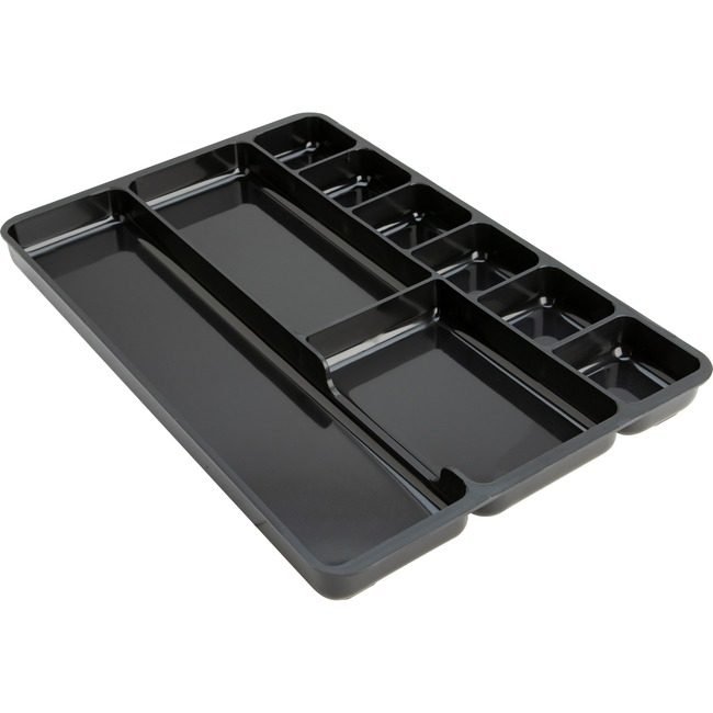 Lorell Organizer Drawer Tray Black LLR60006