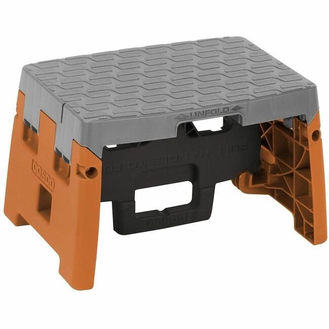Dorel Industries, Inc. COSCO Stool Foldable Black Organizer Gray CSC11903BGO1E