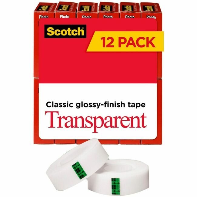 3M Company Tape Rl Trans 3/4X1000 12 Pack MMM600K12