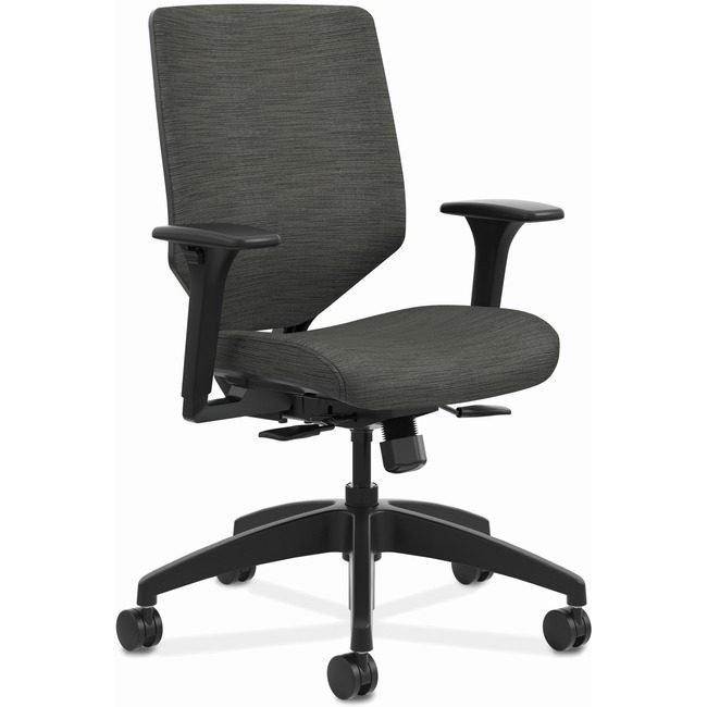 The HON Company Chair Midbk Uph W/Arms Black HONSVU1ACLC10TK