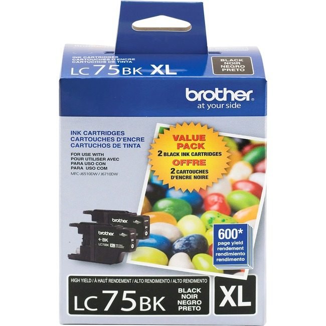 Brother International Crtdgs Ink Hy Black 2 Pack BRTLC752PKS