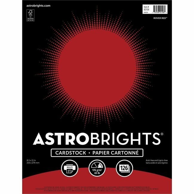 Neenah Paper, Inc. Astrobrights 65LB Roverred WAU92108