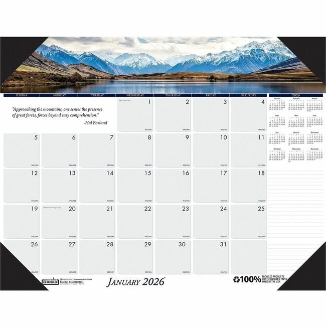 House of Doolittle Pad Desk Mountains HOD176