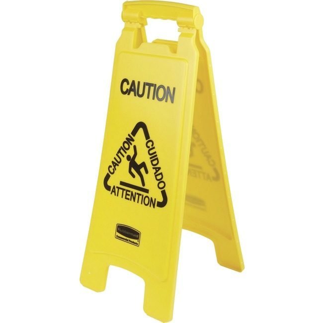 Rubbermaid Commercial Products Sign Wetfloor Span/Eng Yw RCP611200YW