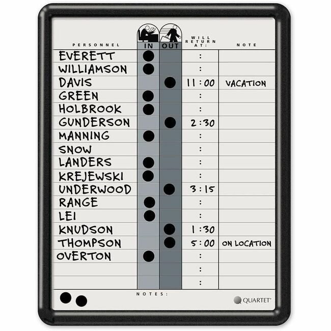 ACCO Brands Quartet Board In/Out Mgntic 11X14 QRT750