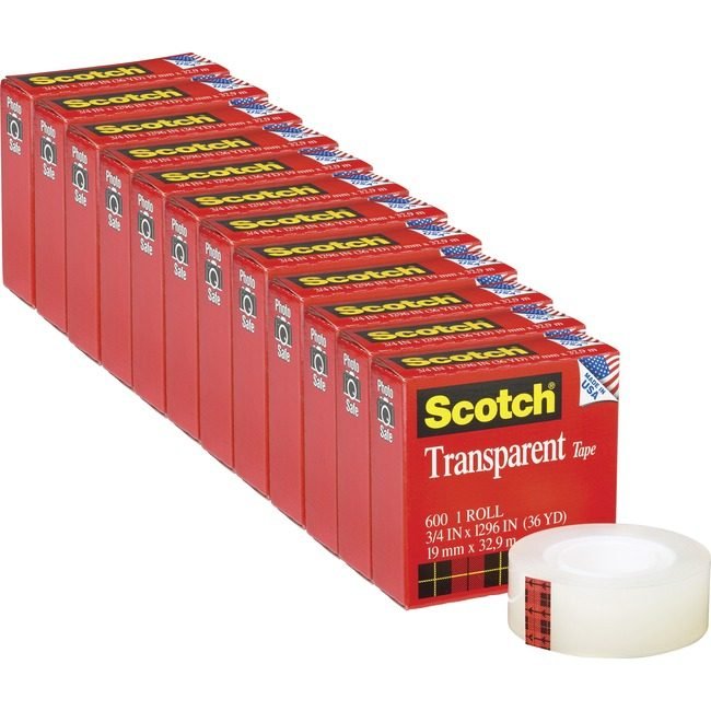 3M Company Tape Roll Transp 3/4X1296" MMM600341296PK
