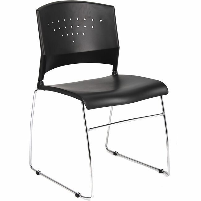 Boss Office Products Chair Side Stacking Black BOPB1400BK1