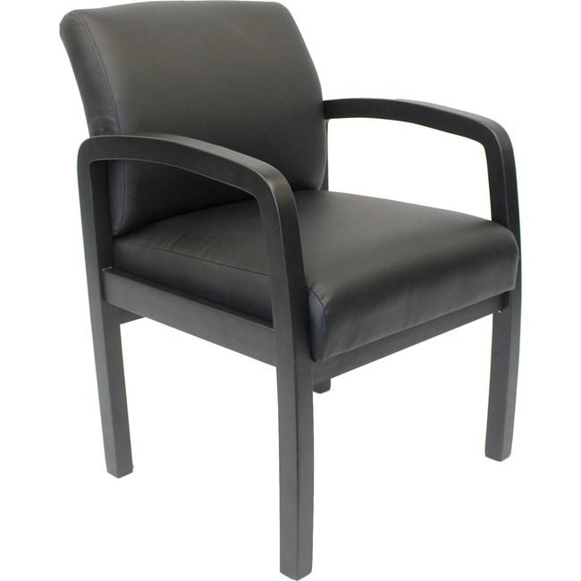 Boss Office Products Chair Guest Vinyl Black BOPB9580BKBK