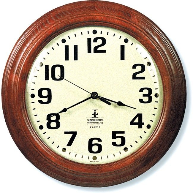 Clock Wall Mahogany 16" QUA NSN4216904