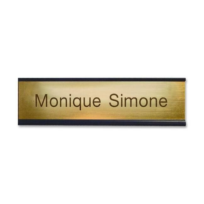 Xstamper Sign Dsk Stndrd Aluminum 2X8 Black XSTK32