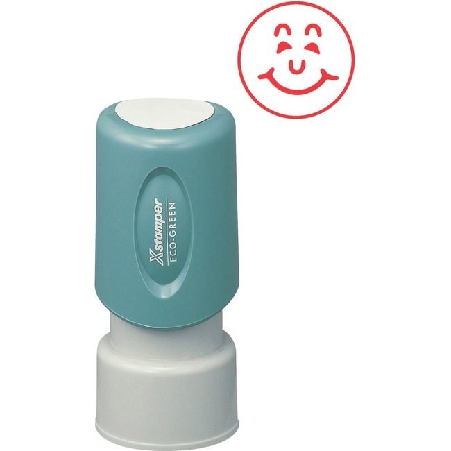 Shachihata / Xstamper Stamp Rnd 5/8" Happyface Red XST11303