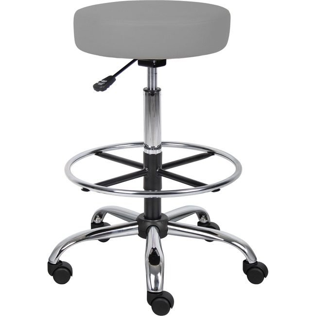 Boss Office Products Stool Antimicrobial Gray BOPB16240GY