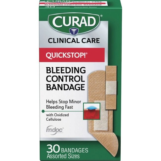 Medline Industries Bandage Bloodstop Assorted 30 Count MIICUR5245V1