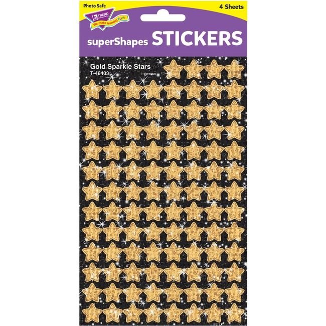 TREND Enterprises Stickers Sparkle Stars Gold TEP46403