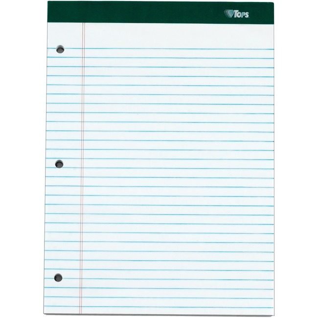 TOPS Products Pad Legal 3HP 8.5X11.75 6 Pack TOP63437