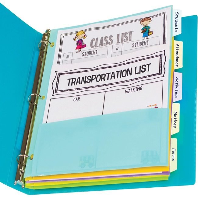 C-Line Products Divider 5TAB Mltipkt Assorted CLI07650