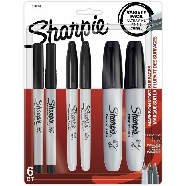 Sharpie / Expo / Prismacolor / Sanford Marker Shrp Fn/Uf/Ch Black 6 Count SAN2135318