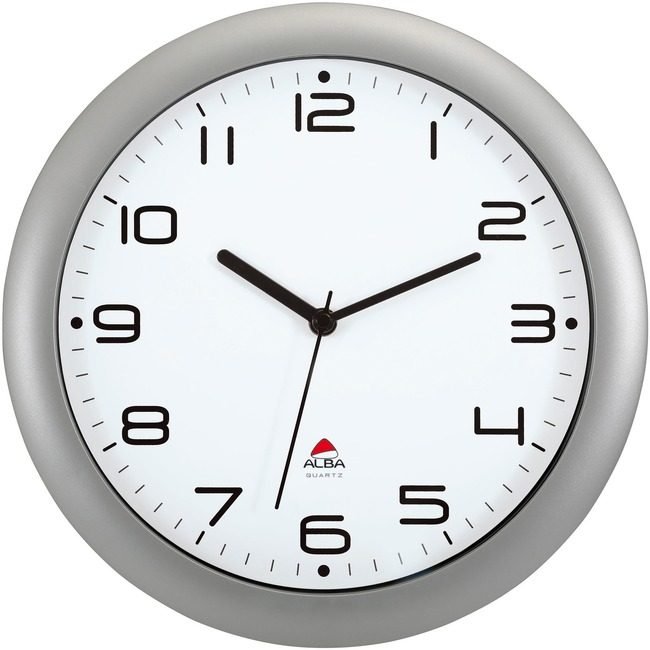Alba Clock Wall Silent D12 Gray ABAHORNEWM