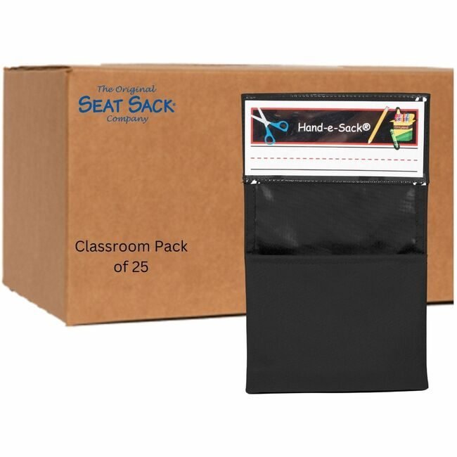 The Original Seat Sack Company Pouch Desk Adhes 25 Pack Black SSK50193