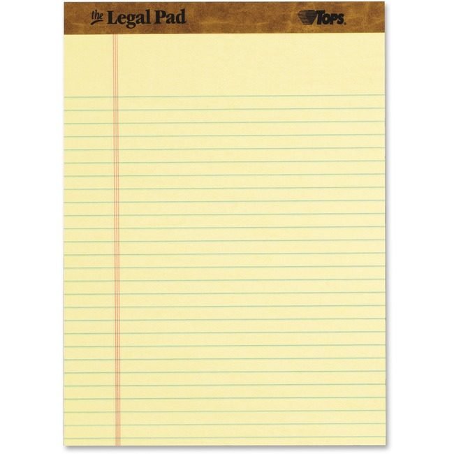 TOPS Products Pad Legal Can Perf 50SH 3PD TOP75327