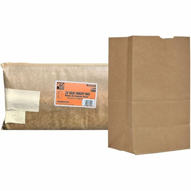 AJM Packaging Corporation BAG PAPER 25# SQUAT AJMSQ40NP5C25ES