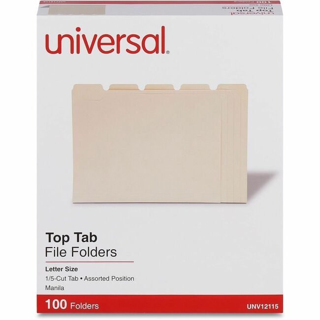 Universal Office Products Folder Mla 1/5 CT Letter 100 UNV12115