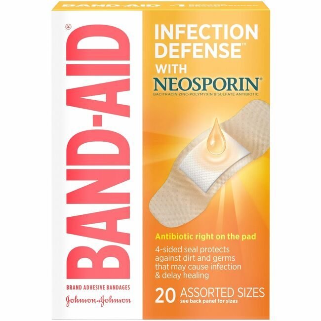 Kenvue / Johnson & consumer brands Aveeno / Neosporin / product-specific Bandages Antibiotic 20