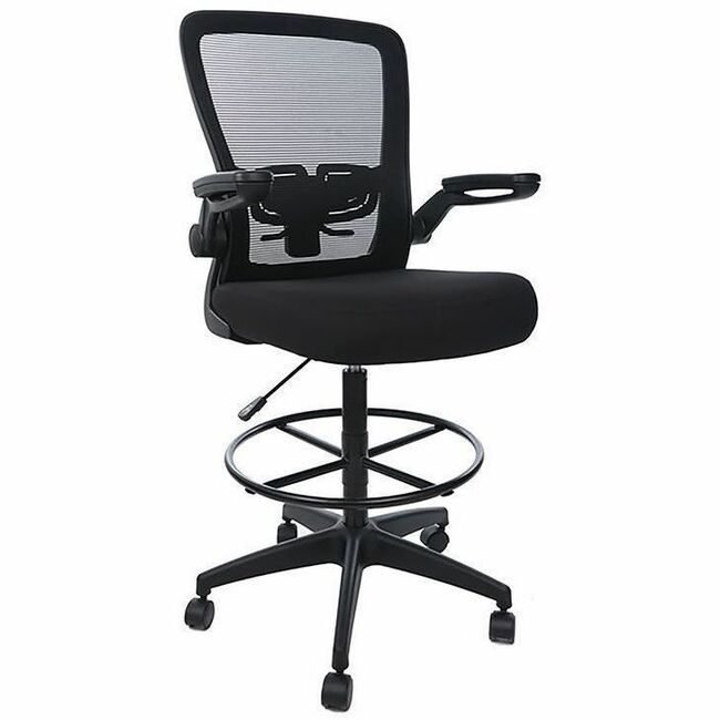 Boss Office Products Stool Mesh Fliparm Black BOP16366BKBK
