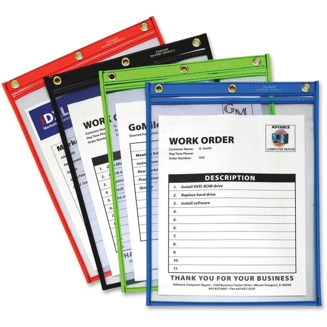 C-Line Products Holder Shopticket 9X12 Assorted CLI50920