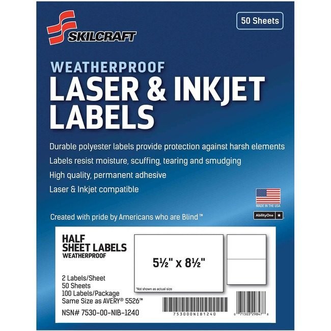 SKU-LEVEL VERIFICATION REQUIRED Label Mai Weath 5.5X8.5 White NSN6736219