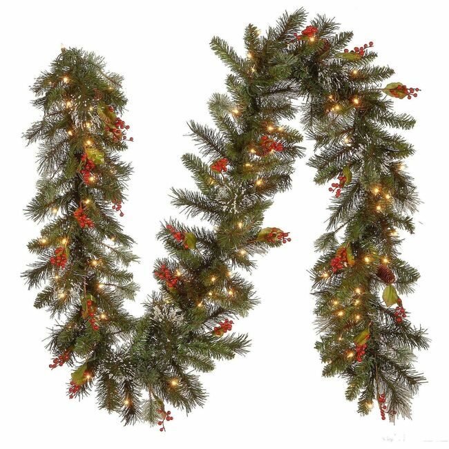 National Tree Company Garland Wintry Pine Wc 9FT NLT729083200052