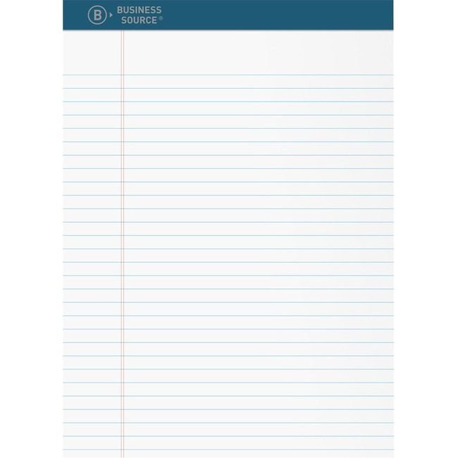 Business Source Pad Premium 8.5X11.75 White BSN03107