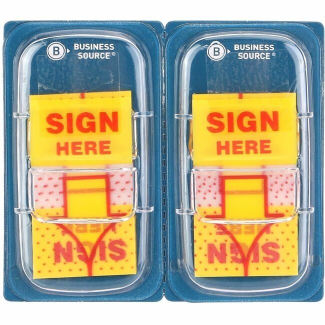 Business Source Flag 1INCH Signher 500/PK Yellow BSN99007CT