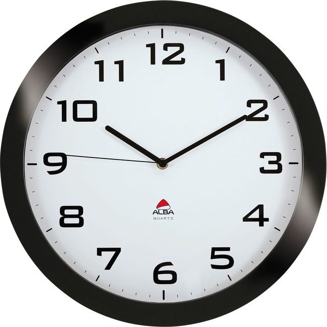 Alba Clock Wall Silent D15 Black ABAHORISSIMON