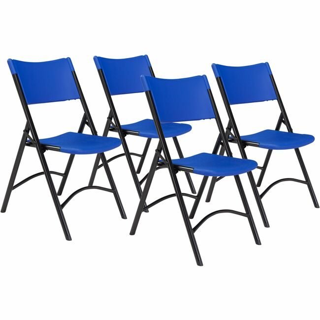 National Public Seating Chair Fold Plast Blu 600SER NPS604