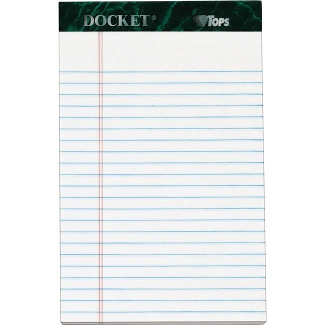 TOPS Products Pad Jr Lgl Dckt 5X8 12 Pack We TOP63360