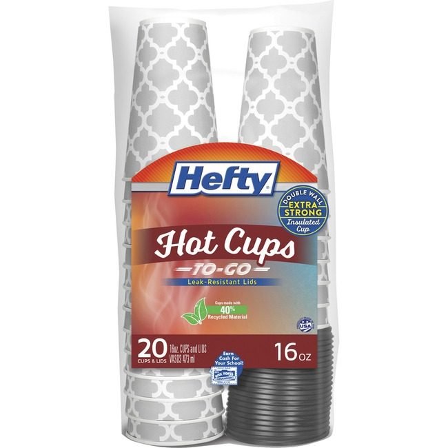 Reynolds Consumer Products Hefty / Cup Hot W/Lid 16OZ RFPC20016