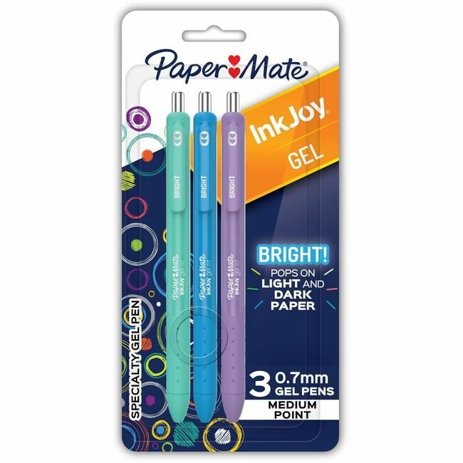 Newell Brands Paper Mate Pen Gel Ij Bright Assorted 3 Count PAP2209788