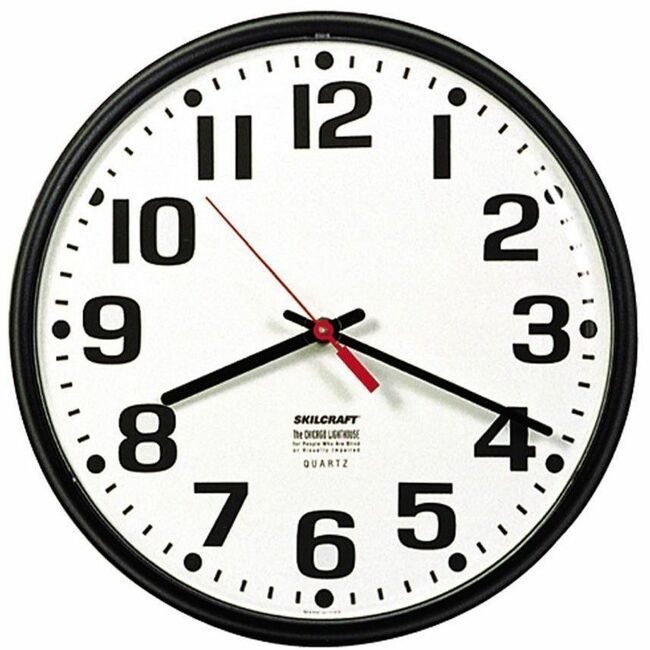 Clock Wall Slimln 12.75" Black NSN3897944