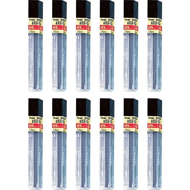 Pentel of America Lead 0.5MM Hb/Black 12 Count PENC505HBBX