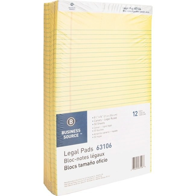 Business Source Pad Legal 8.5X14 50SH Ca BSN63106