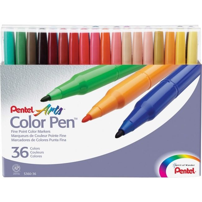 Pentel of America Set Pen Color 36 COUNT PENS360-36