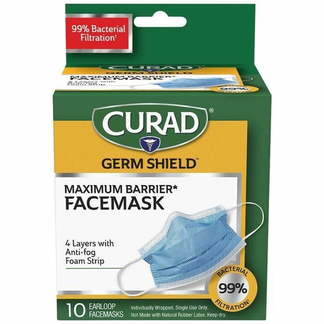 Medline Industries Mask Face Mdcal Germ 10/BX MIICUR812S