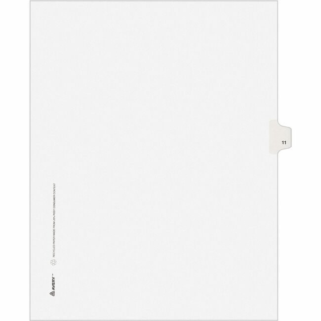 Avery Products Corporation Dividers Index Sidetab 11 AVE11921