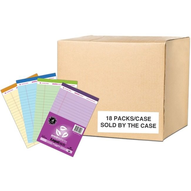 Roaring Spring Paper Products Colored Legal Pad Assorted 5X8 ROA74000CS