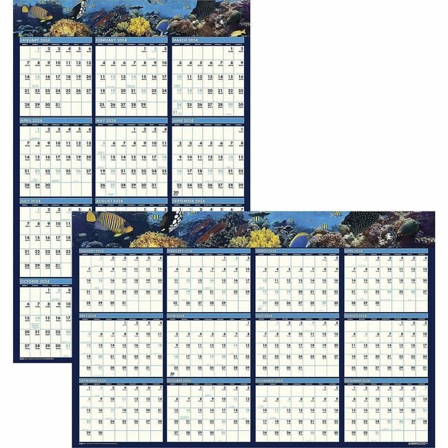 House of Doolittle Sea Life Laminated Planner HOD3969