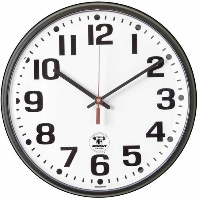 Clock 12HOUR Atomic Bk/We NSN4919814