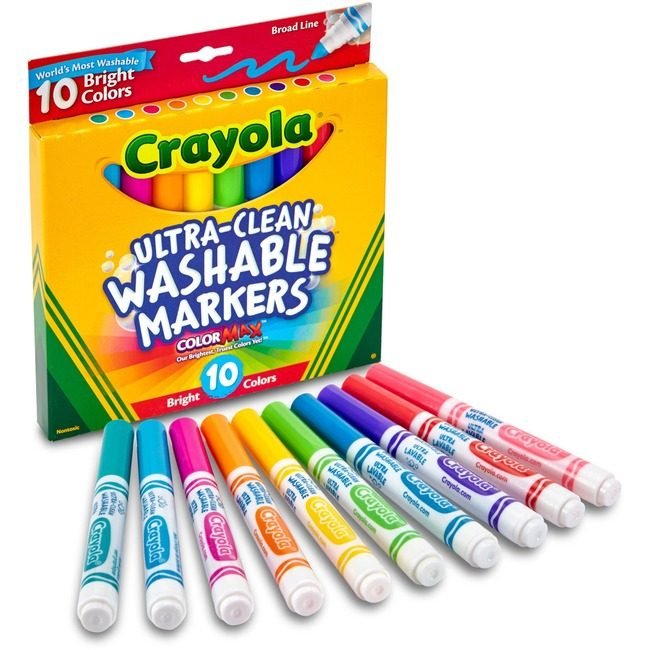Crayola LLC Mkr 10CT BL BRIGHT UC/WH CYO587855