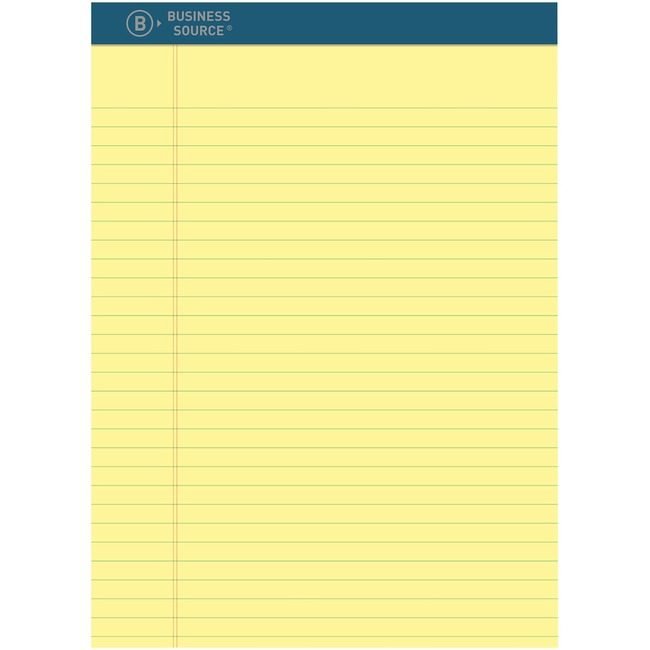 Business Source Pad Premium 8.5X11.75 Yel BSN03108